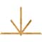 Ekena Millwork Kennewick Rough Sawn Timber Gable Bracket, Western Red Cedar, 96"W x 64"H x 2"D x 4"F, 16/12 Pitch GBW096X64X0204KEN00RWR - alternate 1